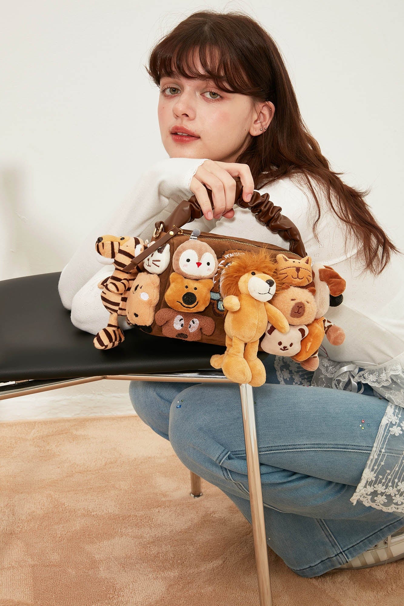 Sac de transport pour animaux en peluche charmant