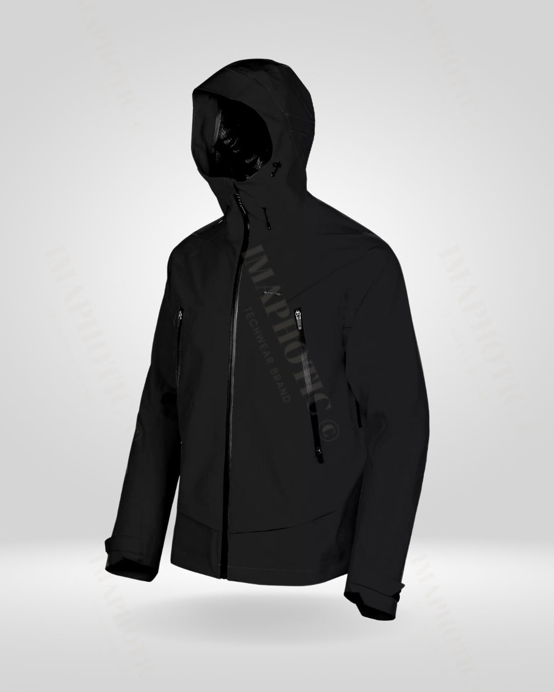 Veste coupe-vent noire élégante