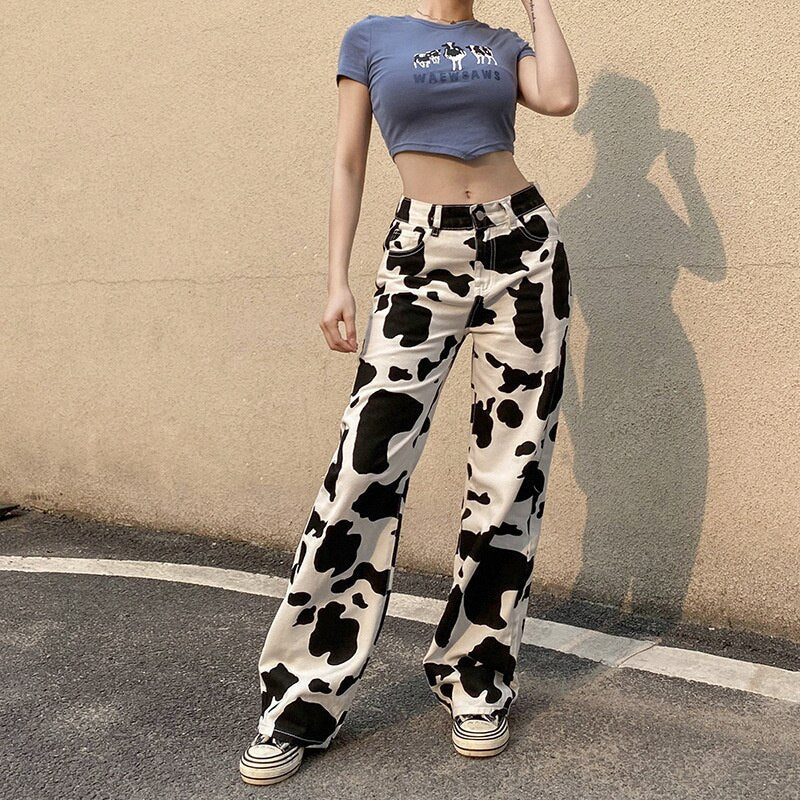 Jeans Imprimé Vache