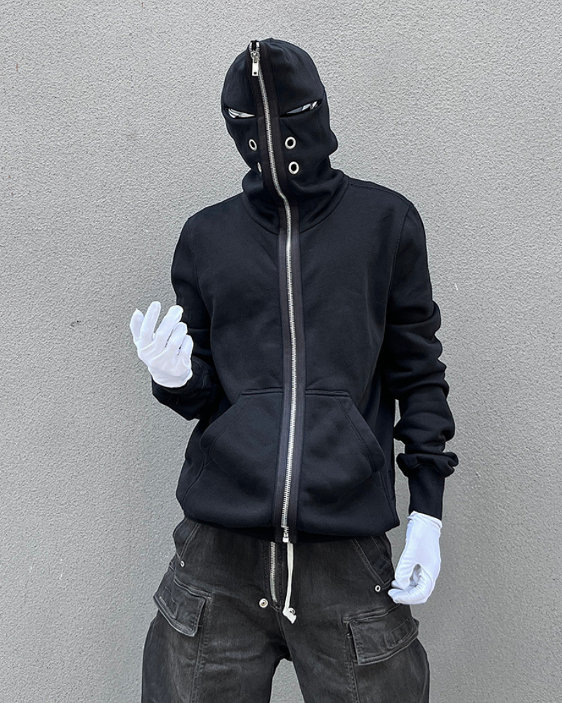 Hoodie Zippé Découpé Audacieux