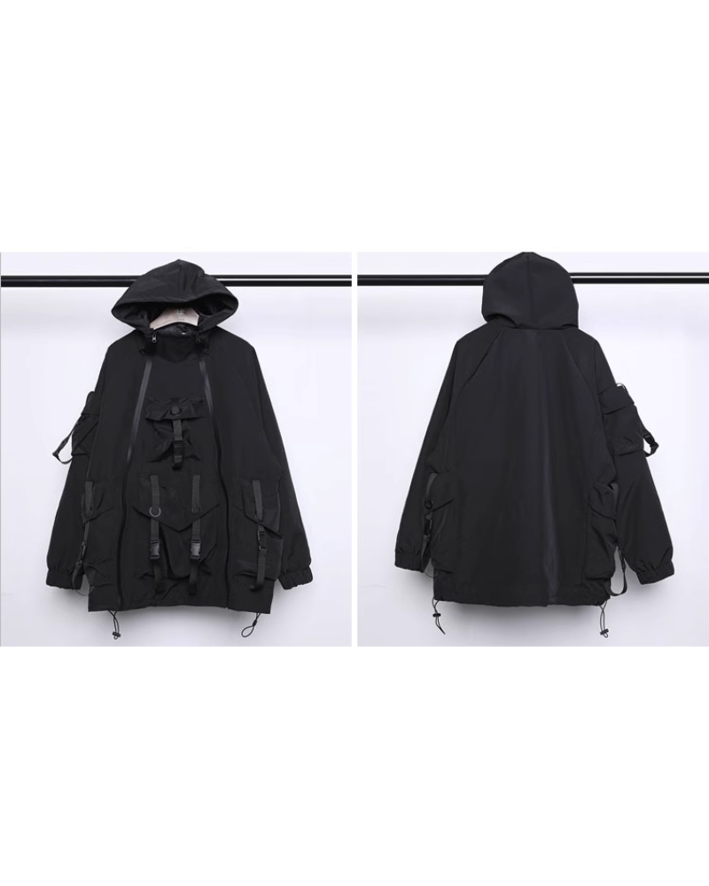 Veste à Capuche Cyberpunk Futuriste