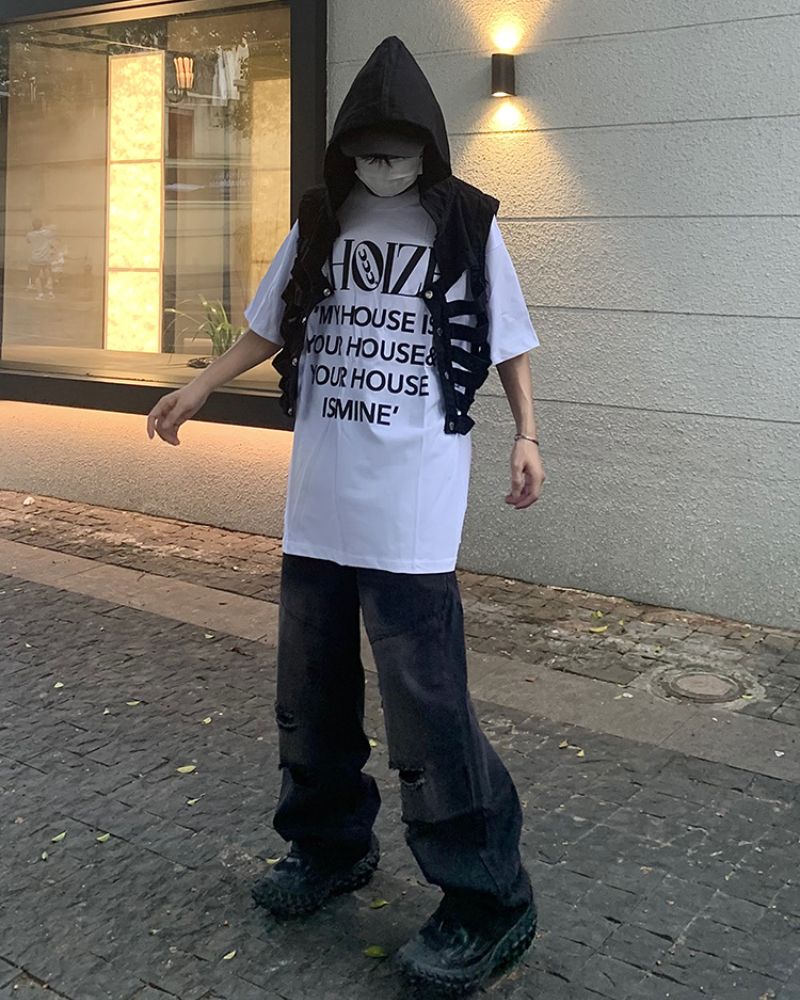 Veste en Jean Découpée Élégante