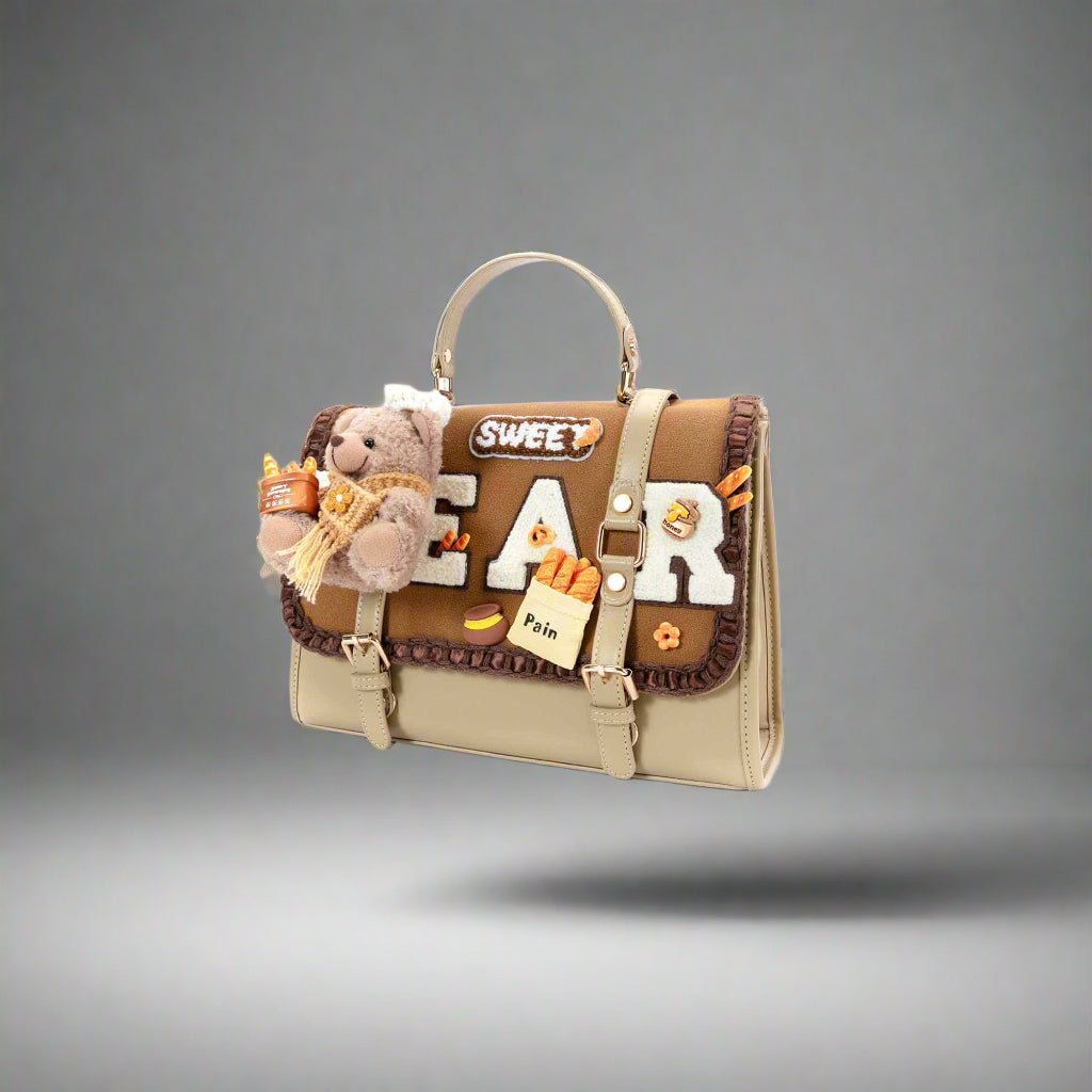 Sac à dos en peluche avec rabat