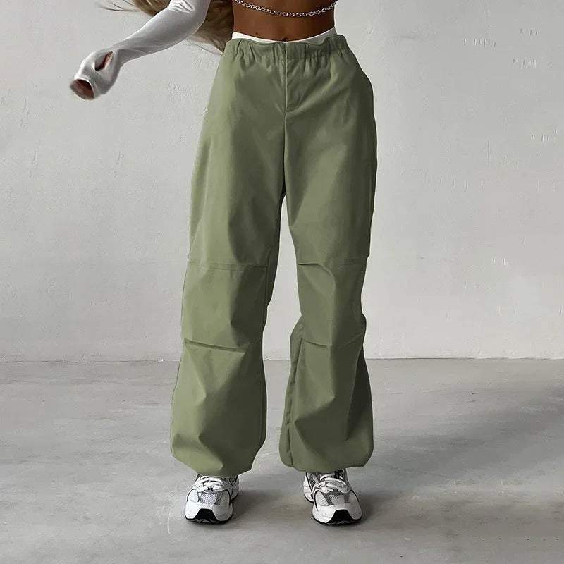 Pantalons Parachute Kaki