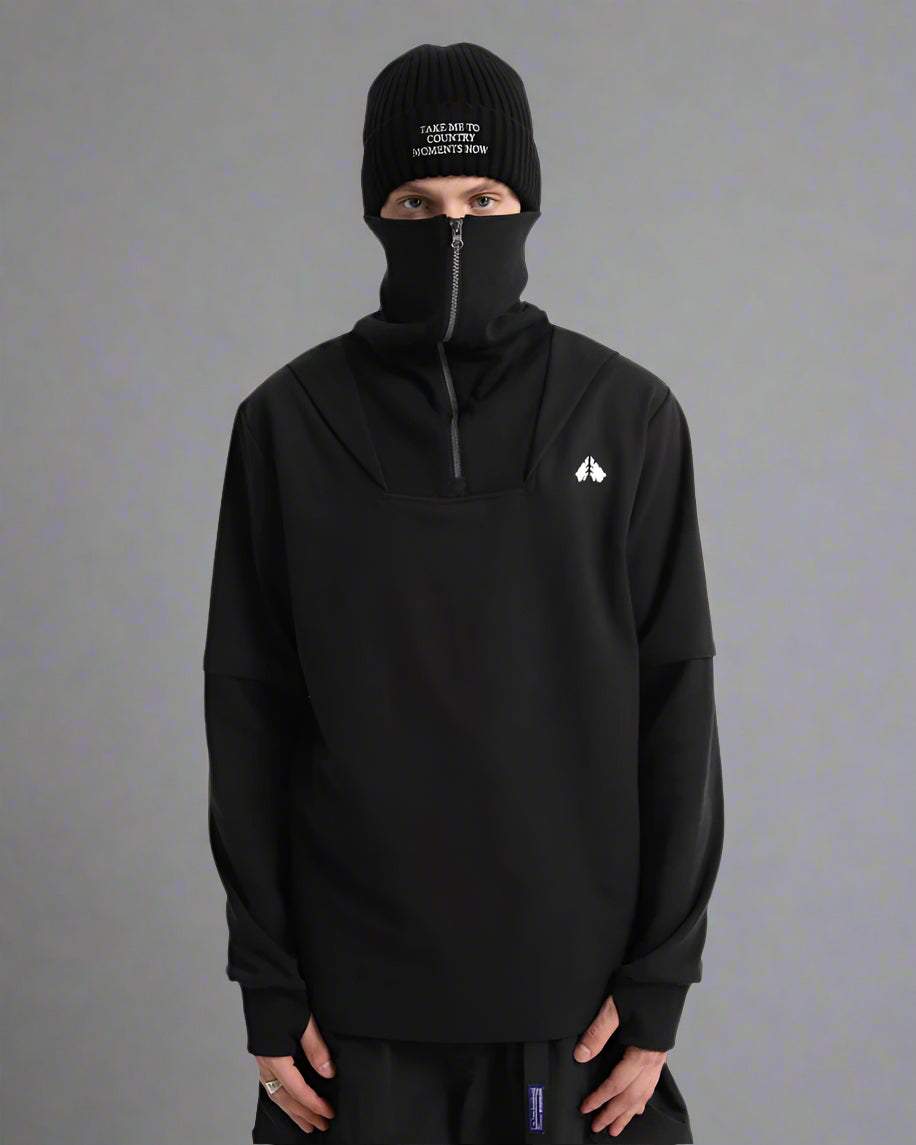 Sweat à Capuche Haut Col Toutes Saisons