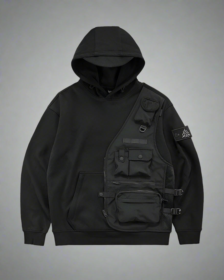 Hoodie Tactique Superposé Prêt pour la Ville