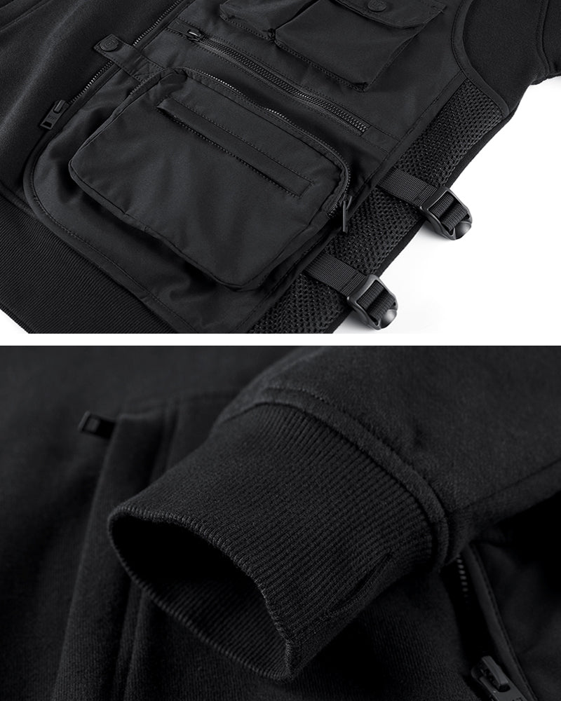 Hoodie Tactique Superposé Prêt pour la Ville