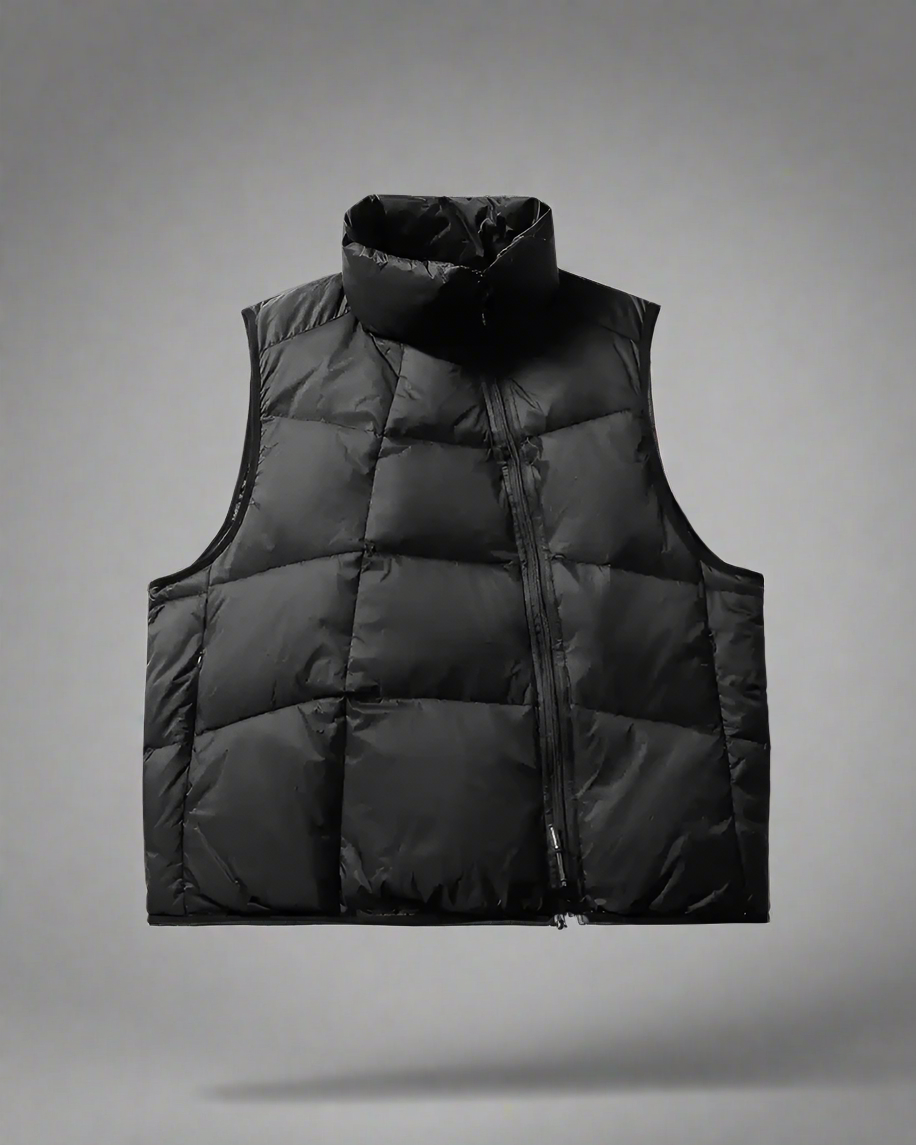 Gilet d'Hiver Confortable avec Fermeture Éclair