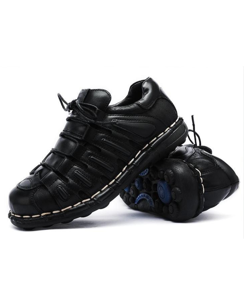 Bottes de Motard en Cuir Épais