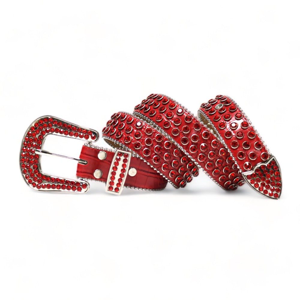 Ceinture à Boucle en Strass Étincelante