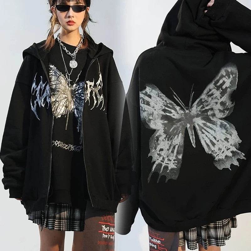 Sweat à Capuche Papillon