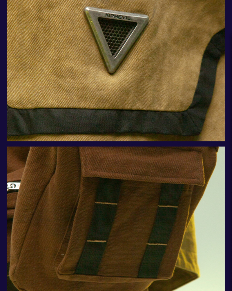 Veste Futuriste en Sable Asymétrique