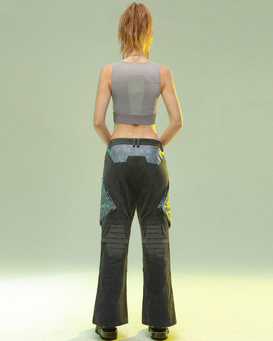 Pantalon en Corde de Velours Futuriste