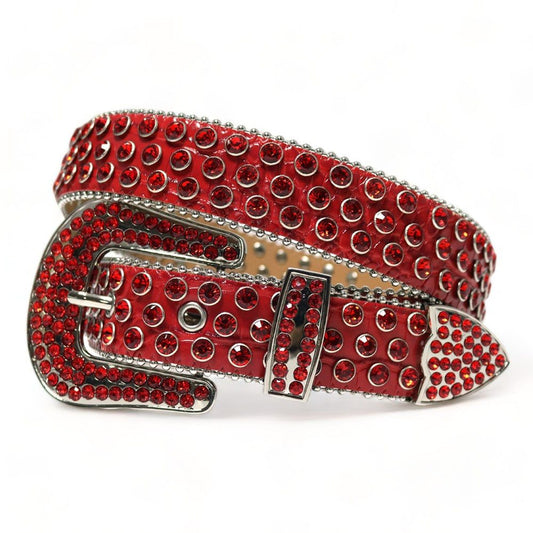 Ceinture à Boucle en Strass Étincelante