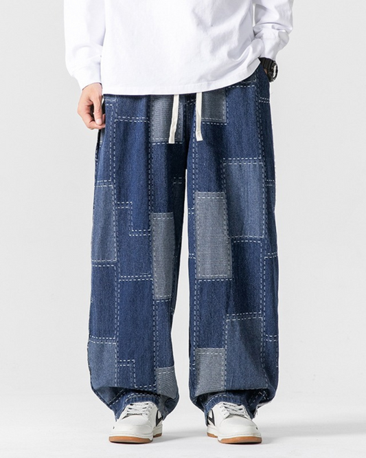 Pantalons Hakama à Carreaux Élégants