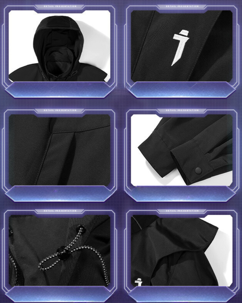 Manteau Long Chic à Double Zip