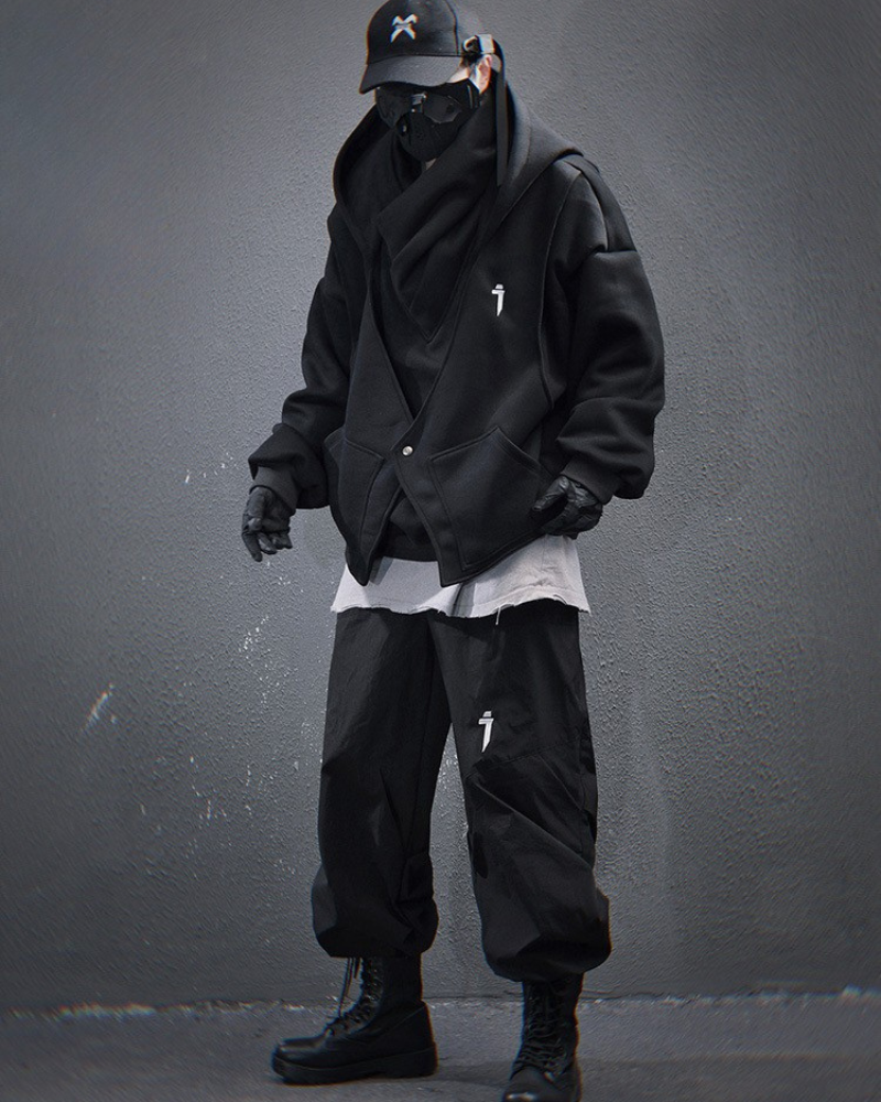 Hoodie à Col Roulé Superposé Chic