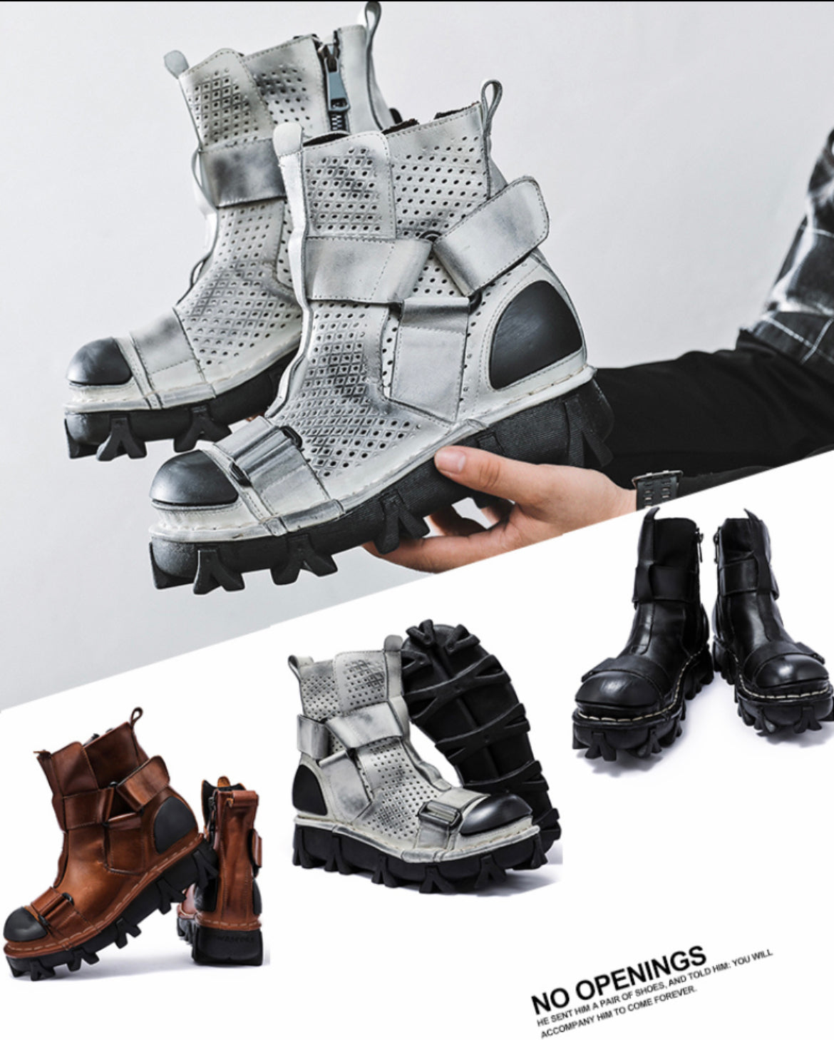 Bottes de Plateforme Rétro Unisexes Audacieuses