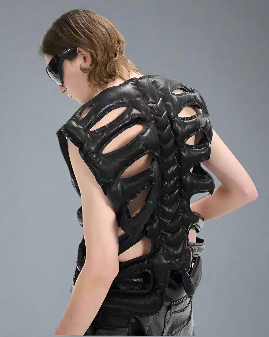Gilet Chic en PU Creux