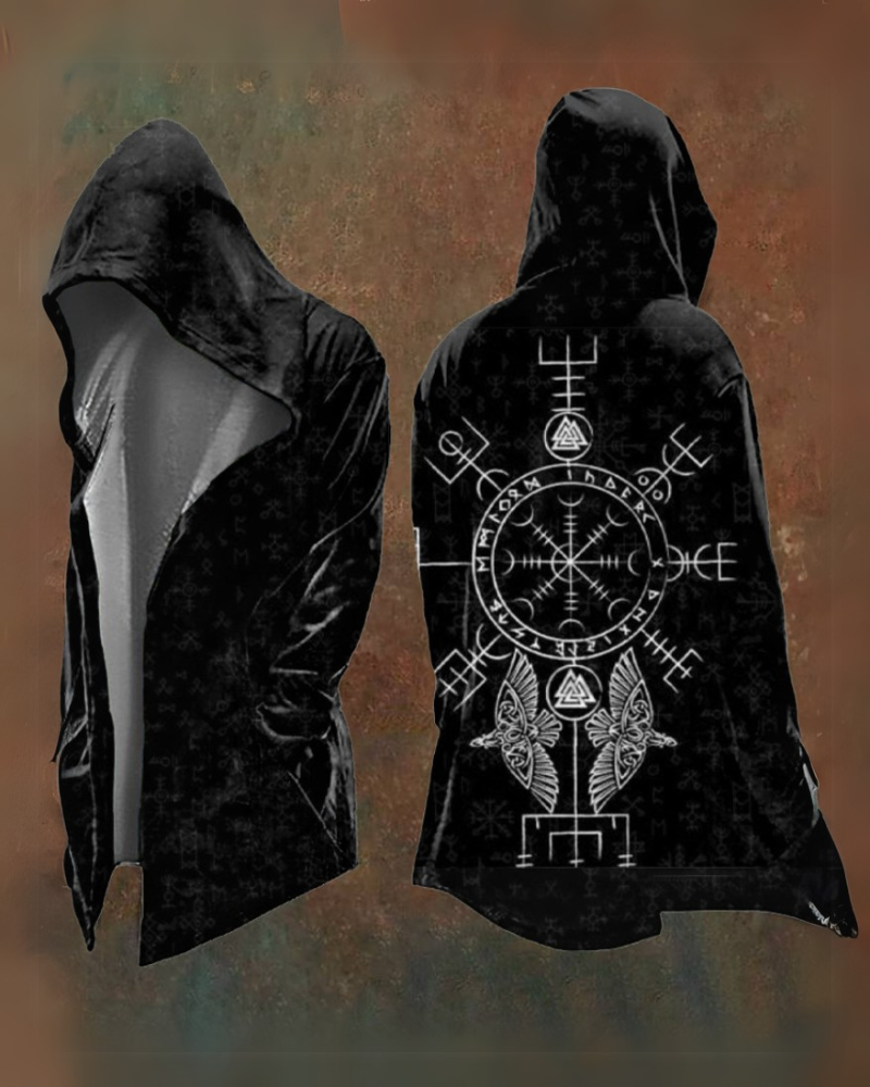 Veste Vintage à Capuche Inspirée par les Vikings
