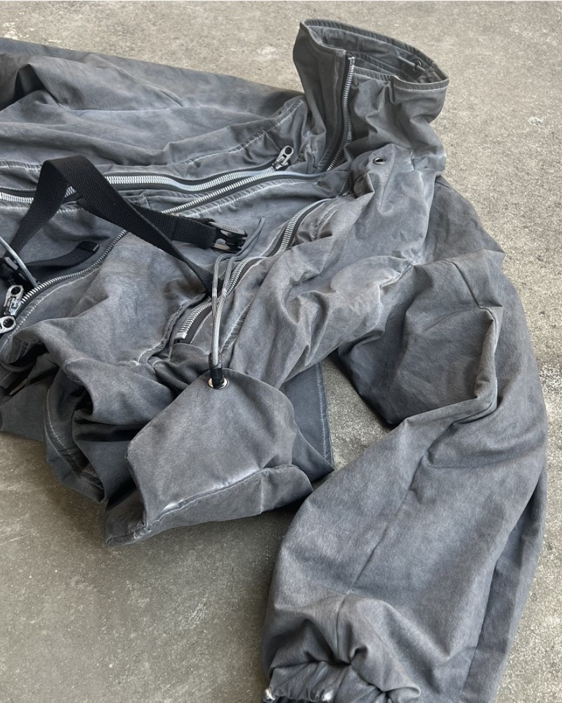 Veste à Poches Nostalgique en Couches