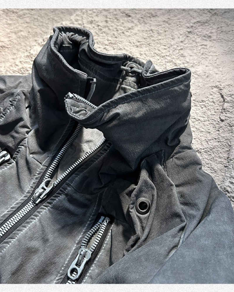 Veste à Poches Nostalgique en Couches