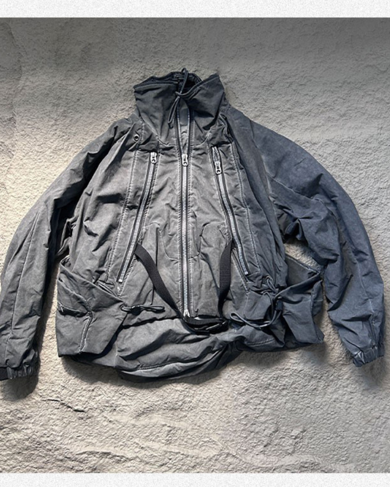 Veste à Poches Nostalgique en Couches