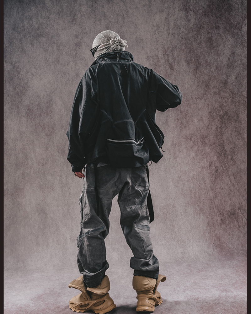 Veste à Poches Nostalgique en Couches