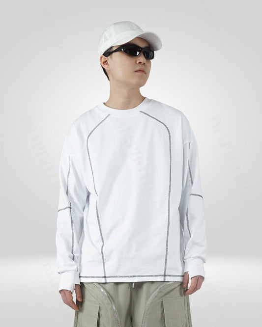 Sweat-shirt classique en coton blanc