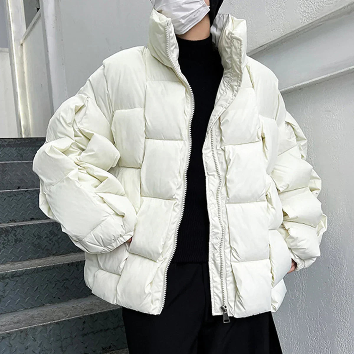 Veste en Duvet Tissée