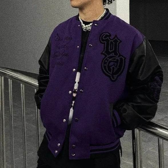 Veste varsity violette