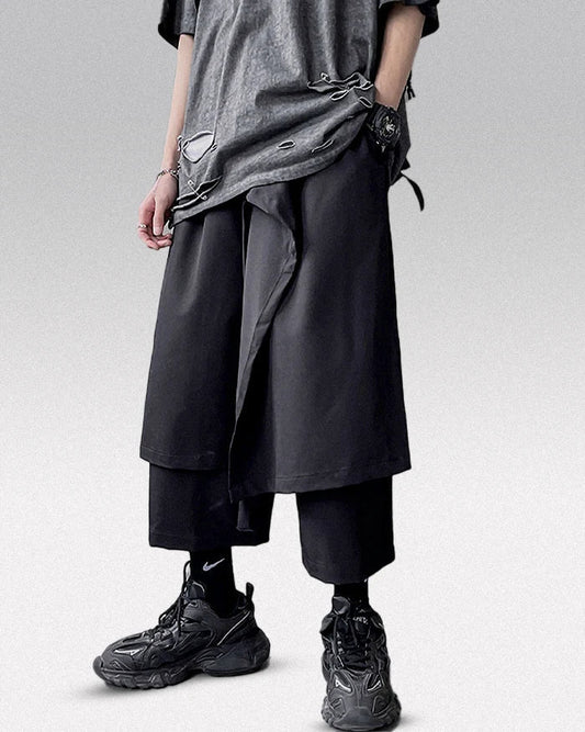 Pantalons Hakama Japonais Noirs Élégants
