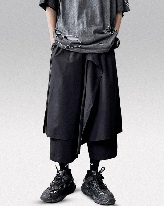 Pantalons Hakama Japonais Noirs Élégants