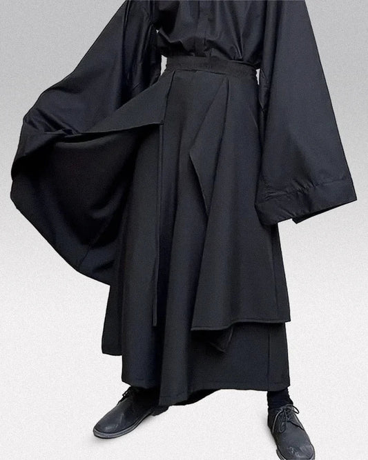 Pantalons Noirs Élégants Japonais