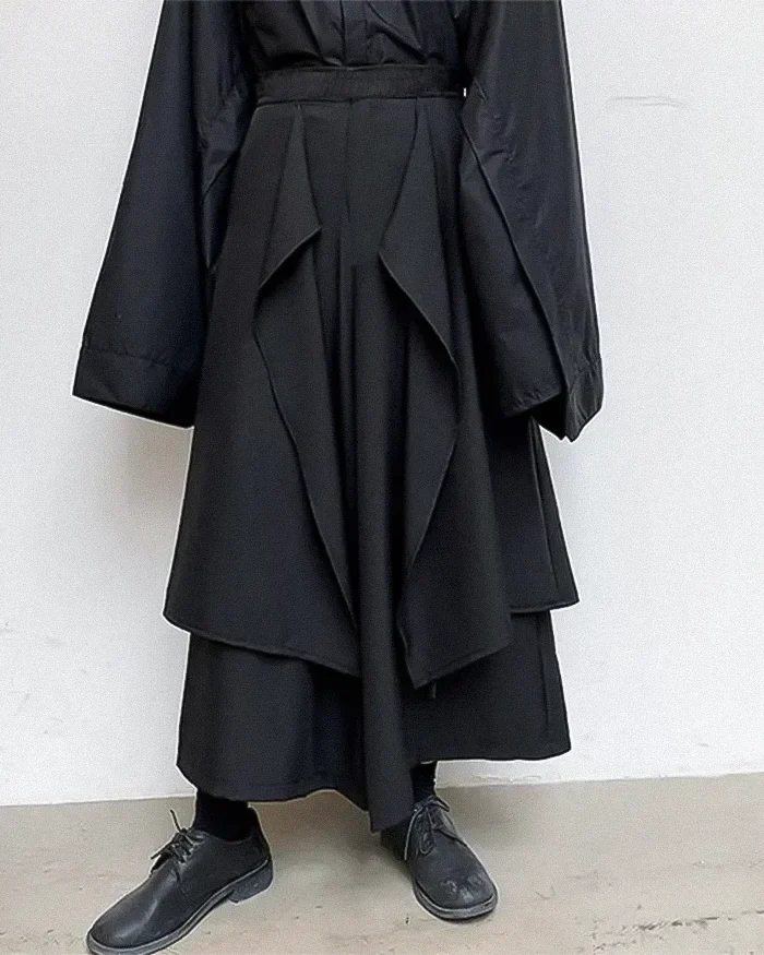 Pantalons Noirs Élégants Japonais