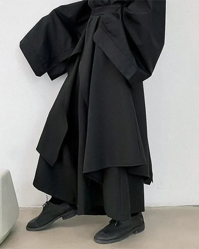 Pantalons Noirs Élégants Japonais