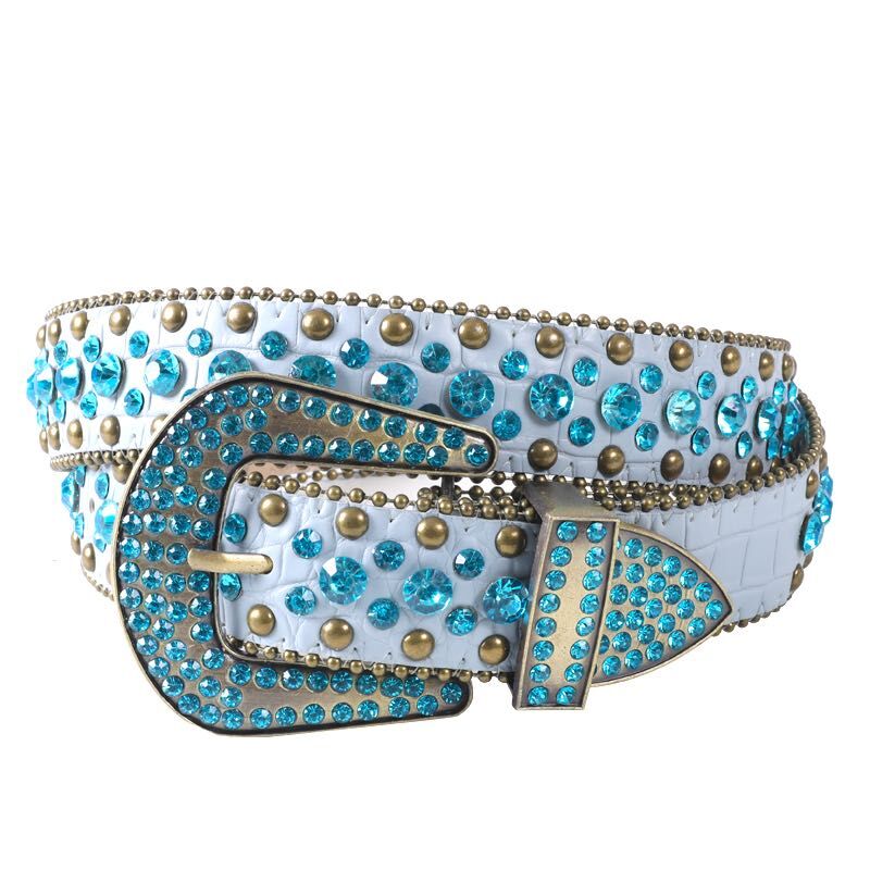 Ceinture Éblouissante Émaillée de Saphirs - ceinture - Ceinture Émaillée de Saphirs pour un Style Chic