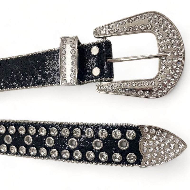 Ceinture de Cowboy Studded de Diamants - cuir - Ceinture Cowboy Décorée de Diamants en Cuir
