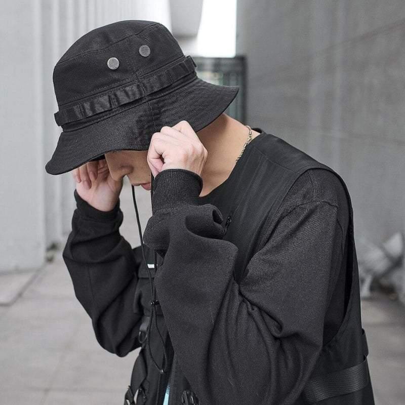 Chapeau Bob Midnight Mood - accessoire mode - Chapeau Bob Noir pour un Style Techwear Élégant