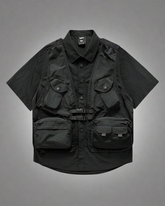 Chemise Chic à Couches - vetement techwear - Chemise Chic à Couches : Élégance et Modernité