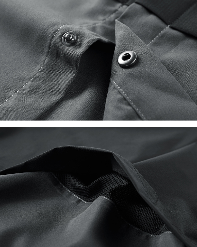 Chemise Utilitaire en Coloris Vifs - gris - Chemise Utilitaire Coloris Vifs pour un Style Unique