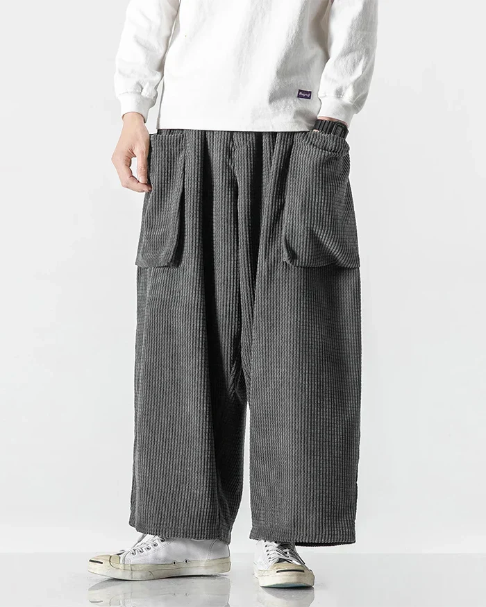 Pantalons Cargo en Velours Côtelé Chic