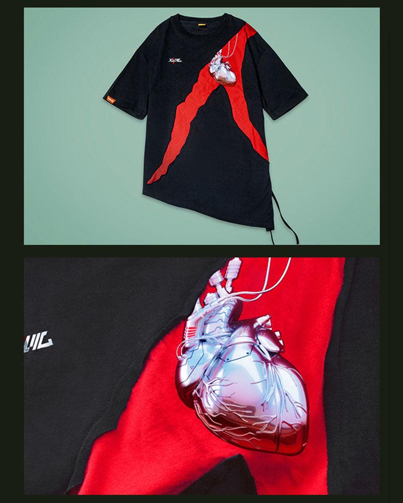 T-shirt Cœur Mécanique Futuriste