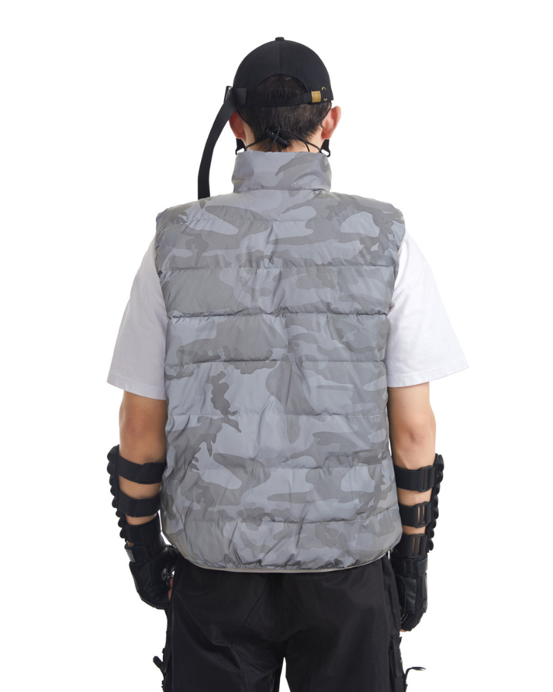 Gilet d'Hiver Réfléchissant Discret - vêtement chaud - Gilet d'Hiver Réfléchissant Discret pour Aventures