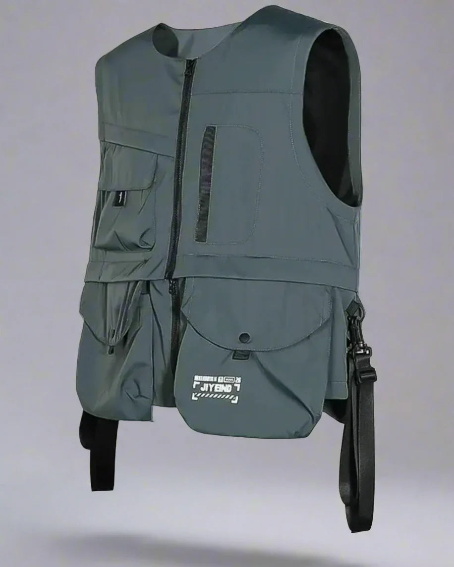 Gilet Urbain Essentiel Tech - mode contemporaine - Gilet Techwear Urbain Léger et Résistant à l'Eau