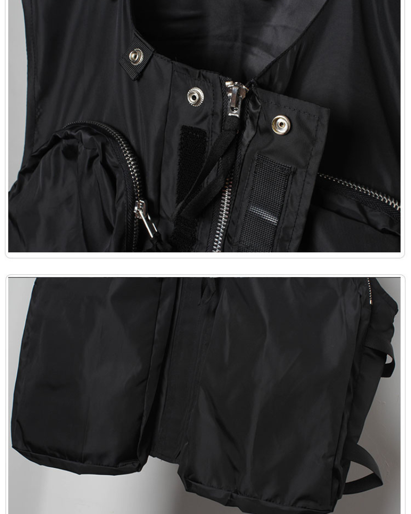 Gilet Zip-Up City Chic - confortable - Gilet Zip-Up City Chic en noir, confortable et durable