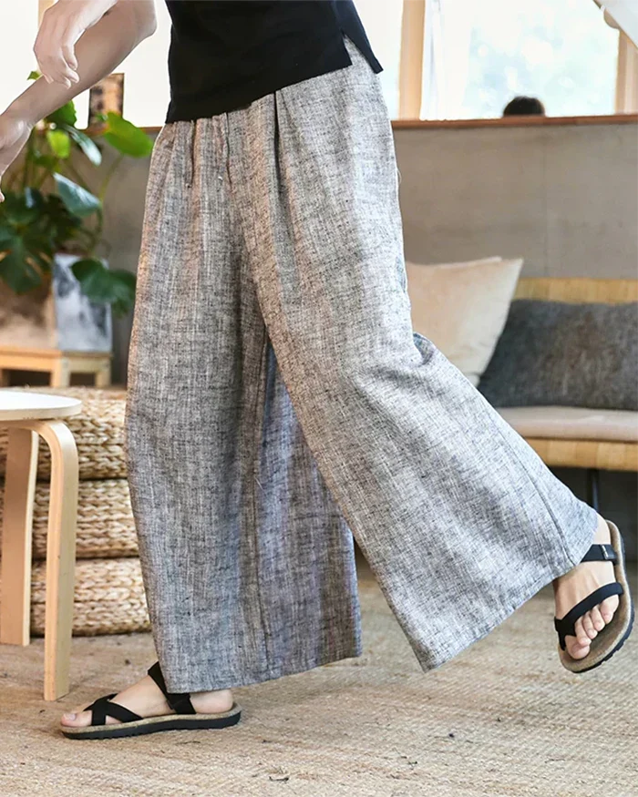 Pantalons Hakama Gris Stylés