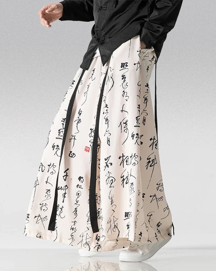 Pantalons Style Hakama Élégants