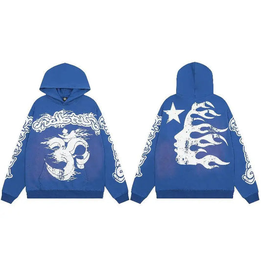 Hoodie Hellstar - mode des années 2000 - Hoodie Y2K Streetwear audacieux pour les amateurs de mode