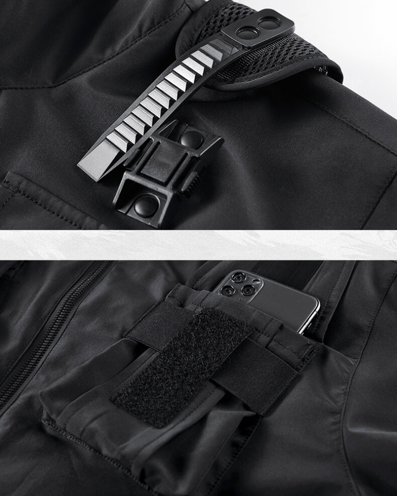 Hoodie à Poches Cargo Multi-Style - veste techwear - Hoodie à Poches Cargo pour un Style Pratique